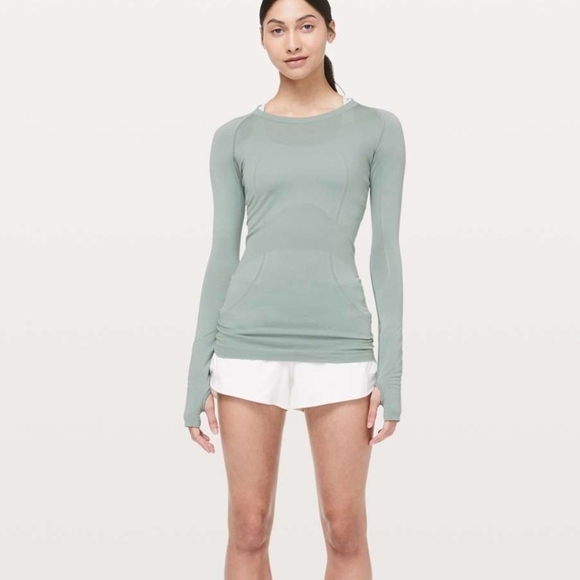 lululemon athletica Tops - lululemon athletica Long Sleeve Swiftly Tech Top in Soft Green Size 4